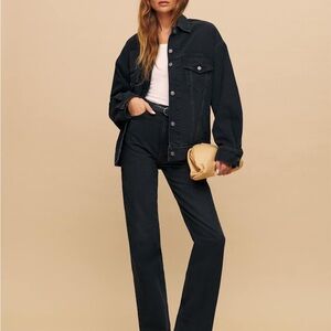 Reformation Wilder High Rise Black Denim Jeans
